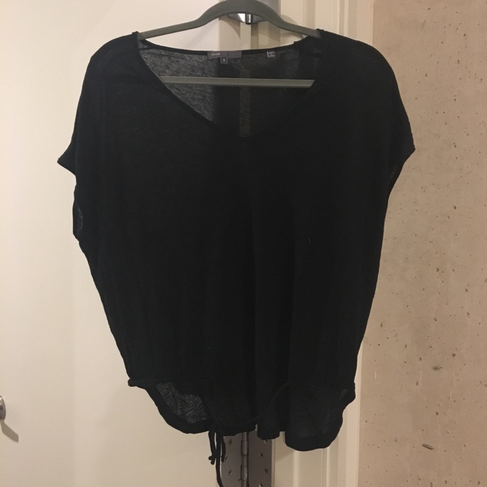 VINCE. Drawstring Waist Top, Small